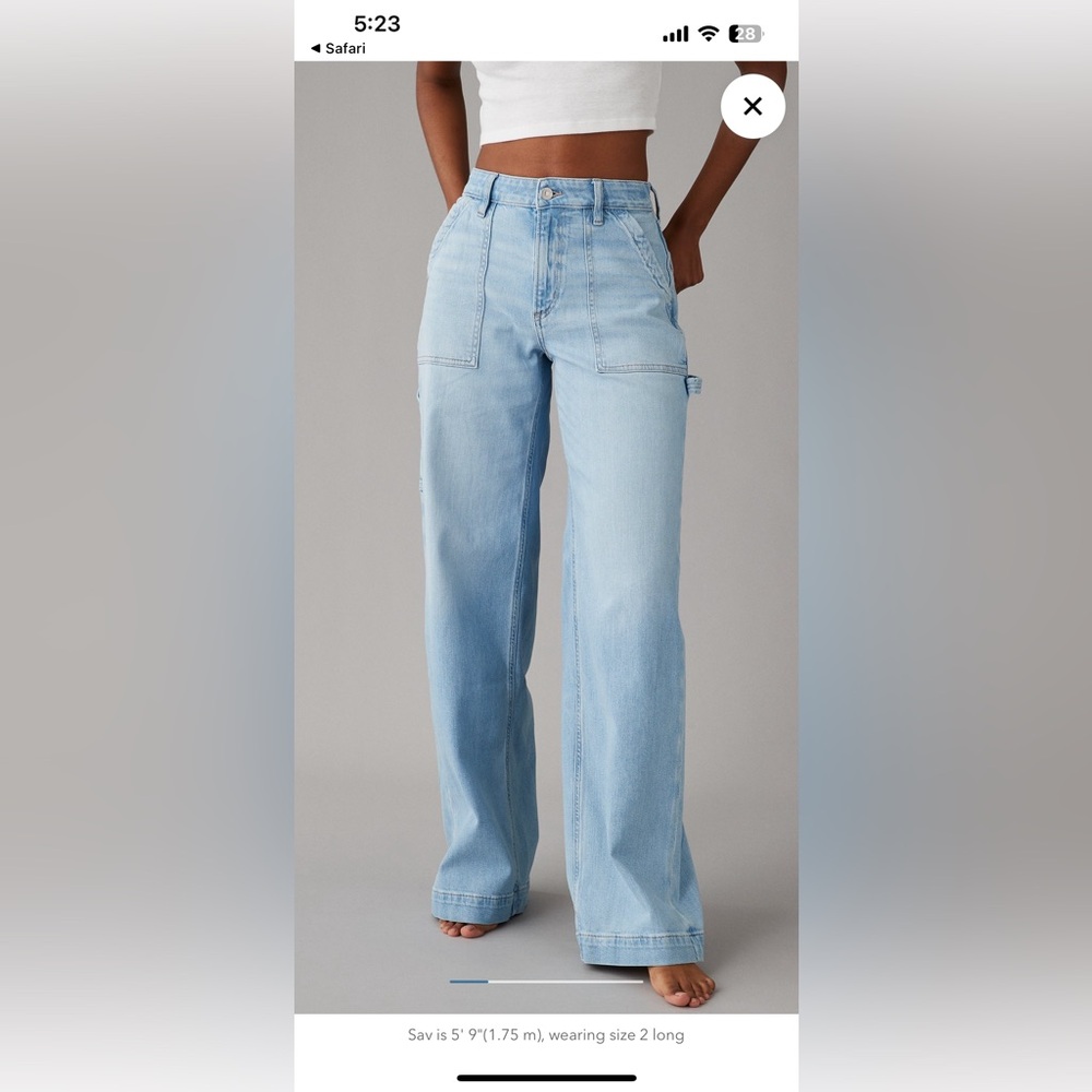Baggy wide leg American eagle jeans
